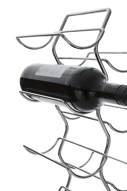12 Bottles Chrome Wine Rack | Yaxi
