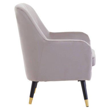 Loretta Mink Velvet Accent Chair