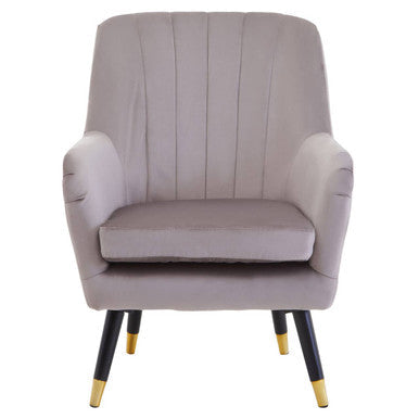 Loretta Mink Velvet Accent Chair