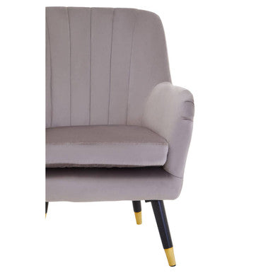 Loretta Mink Velvet Accent Chair