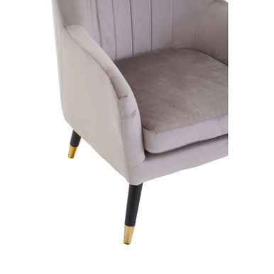 Loretta Mink Velvet Accent Chair