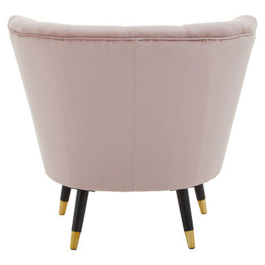 Loretta Dusky Pink Velvet Accent Chair