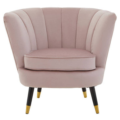 Loretta Dusky Pink Velvet Accent Chair