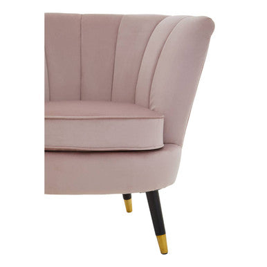 Loretta Dusky Pink Velvet Accent Chair
