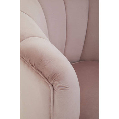 Loretta Dusky Pink Velvet Accent Chair