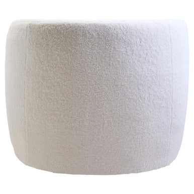 Montreal Ivory Boucle Effect Curved Swivel Lounge Chair