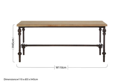 Natural Rectangular Coffee Table with Distressed Fir Wood Top | Tribeca