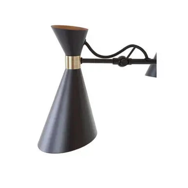 3 Shade Black and Gold Bent Arm Pendant | Linox