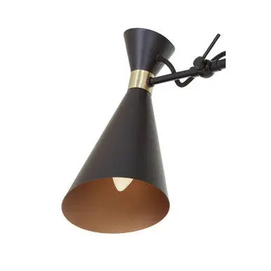 3 Shade Black and Gold Bent Arm Pendant | Linox