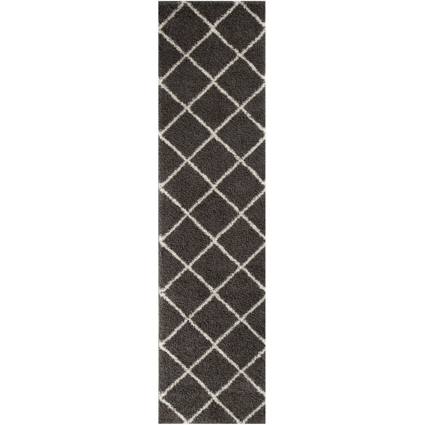 Moroccan Dark Grey Shaggy Rug | 540