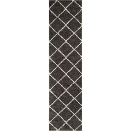Moroccan Dark Grey Shaggy Rug | 540