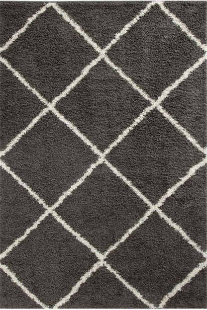 Moroccan Dark Grey Shaggy Rug | 540