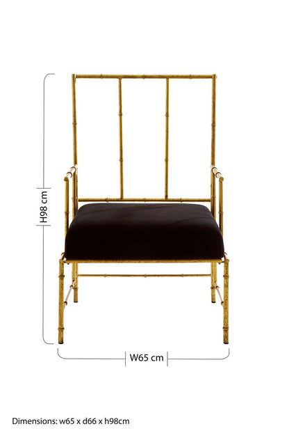 Monroe Black Velvet Accent Chair