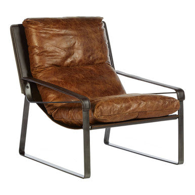 Hoxton Light Brown Leather Lounge Chair