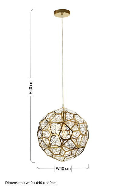 Akela Gold Finish Sphere Pendant Light