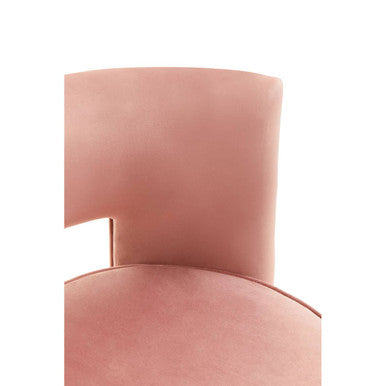 Yasmeen Pink Velvet Tufted Back Swivel Chair