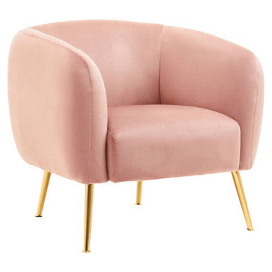 Yasmeen Pink Velvet Tub Armchair
