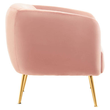 Yasmeen Pink Velvet Tub Armchair