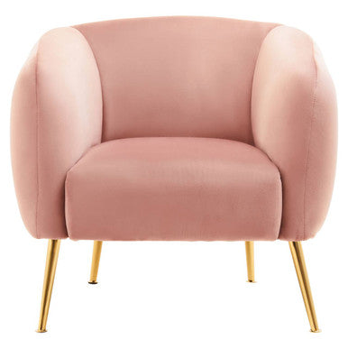 Yasmeen Pink Velvet Tub Armchair