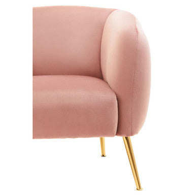 Yasmeen Pink Velvet Tub Armchair