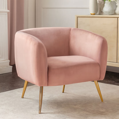Yasmeen Pink Velvet Tub Armchair