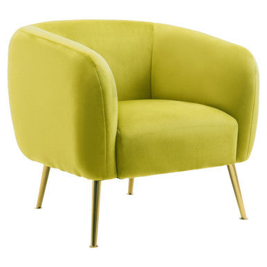 Yasmeen Olive Green Velvet Tub Armchair