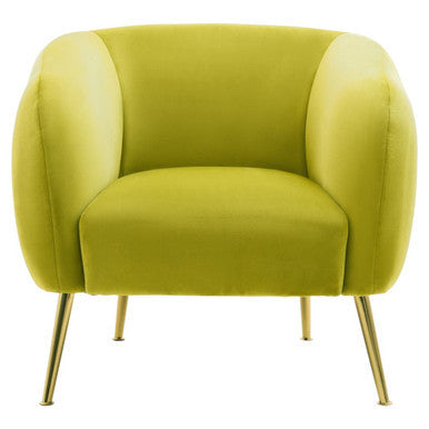 Yasmeen Olive Green Velvet Tub Armchair