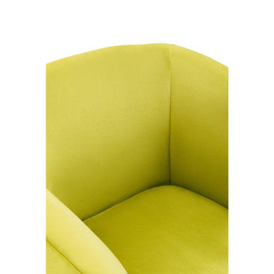 Yasmeen Olive Green Velvet Tub Armchair