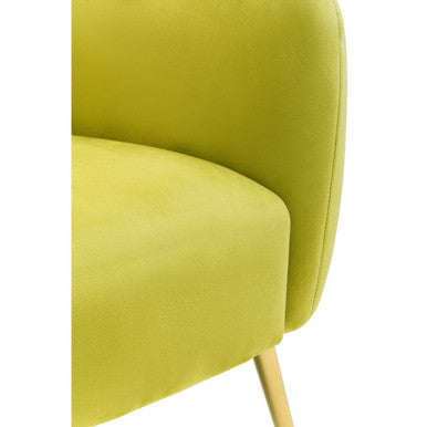 Yasmeen Olive Green Velvet Tub Armchair