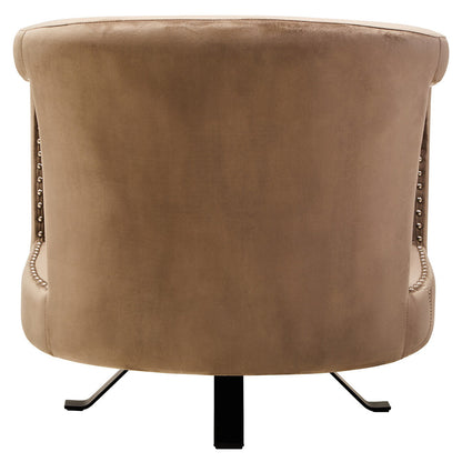 Hestia Mink Velvet Swivel Chair