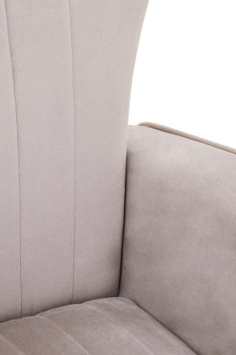 Zamora Mink Velvet Winged High Back Accent Chair