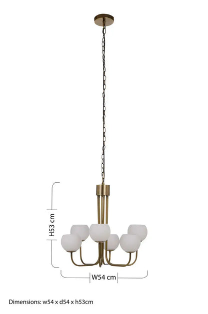6 Arm Chandelier | Waylen