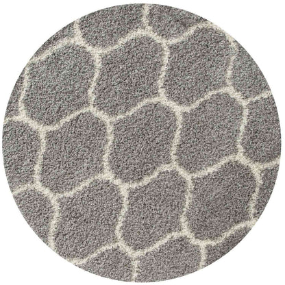 Moroccan Grey Shaggy Rug | 610