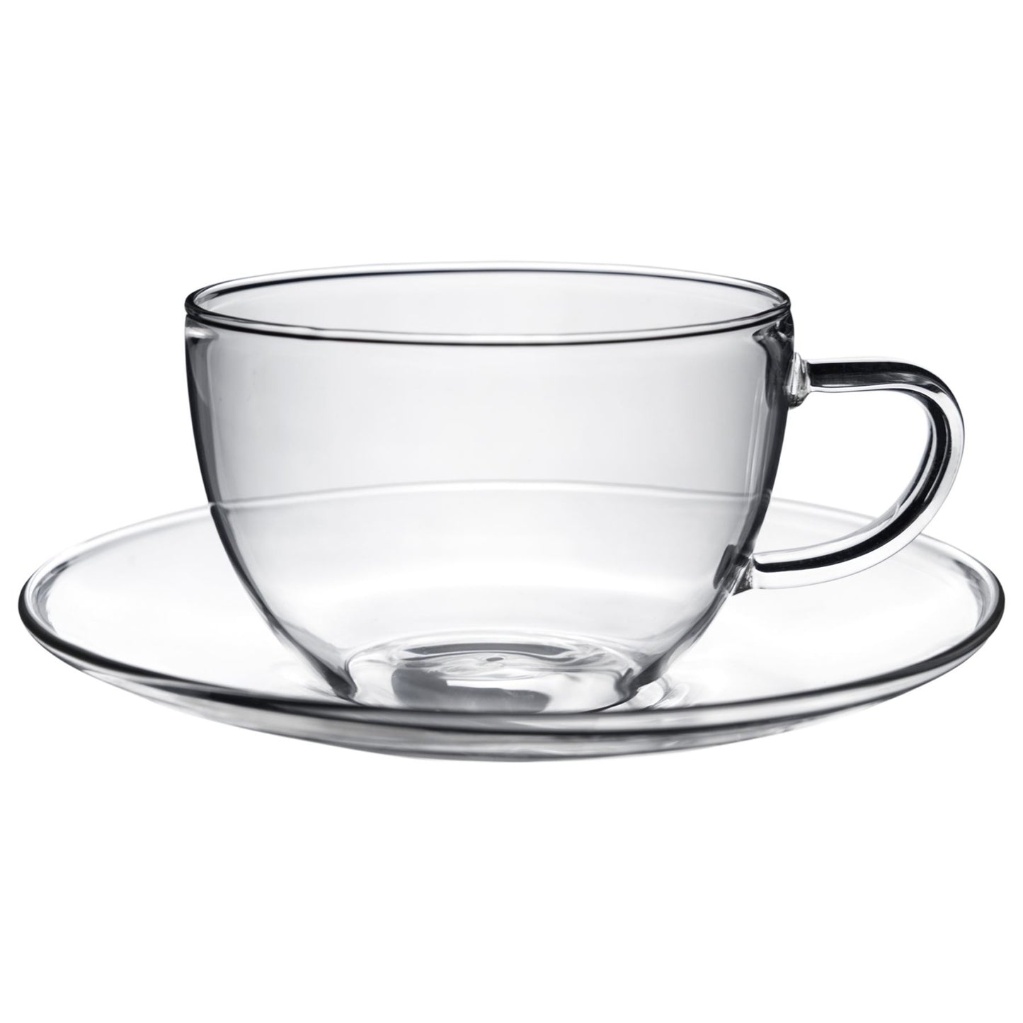 260ml Maximus Glass Cappuccino Cup & Saucer Set