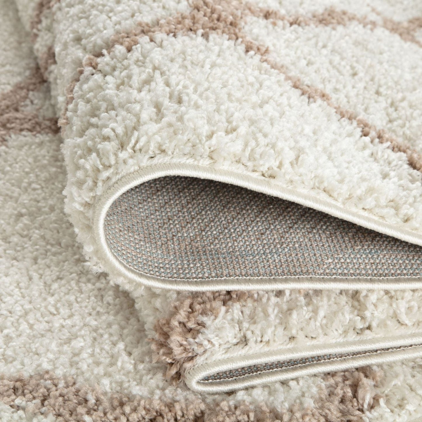 Moroccan Ivory Shaggy Rug | 730
