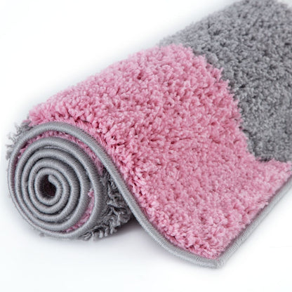 Myshaggy Geometric Pink Rug