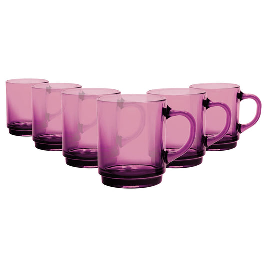 260ml Plum Versailles Coffee Glasses - Pack of Six