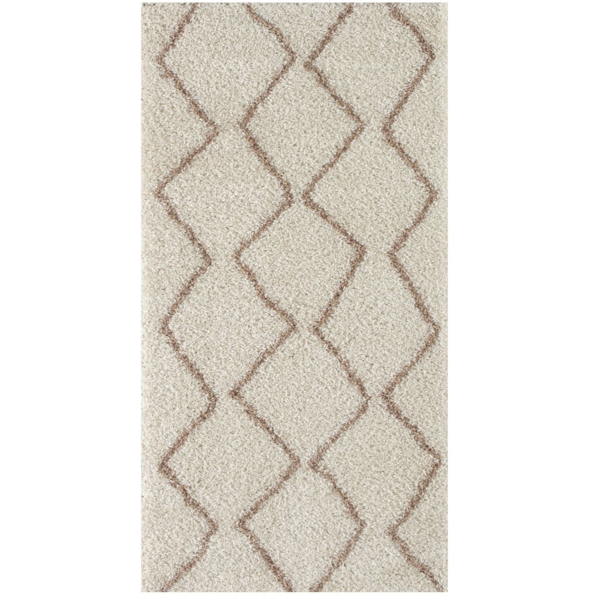 Moroccan Ivory Beige Shaggy Rug | 830