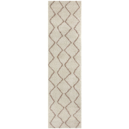 Moroccan Ivory Beige Shaggy Rug | 830