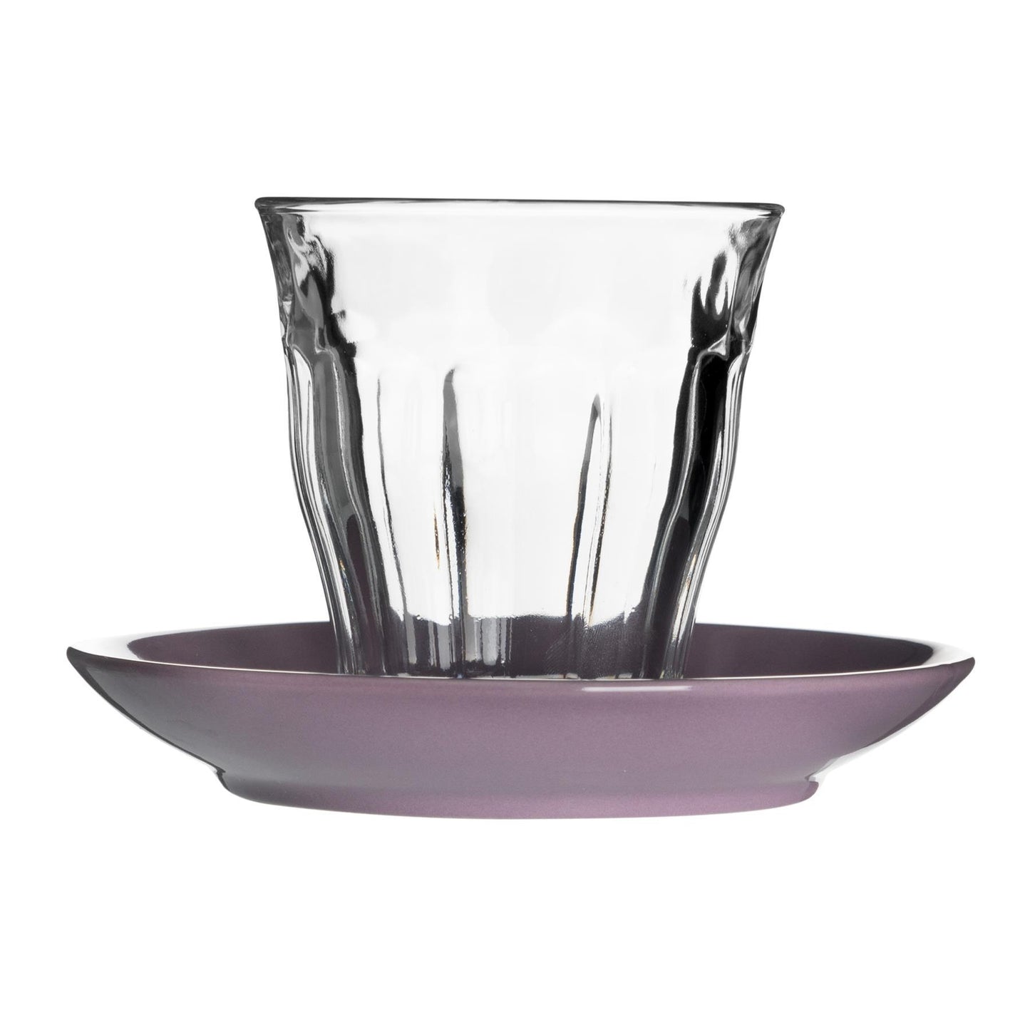 200ml Picardie Glass Coffee Cups & Saucers Set - Pack of Six