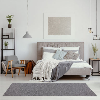 Flex Grey Low Pile Solid Rug