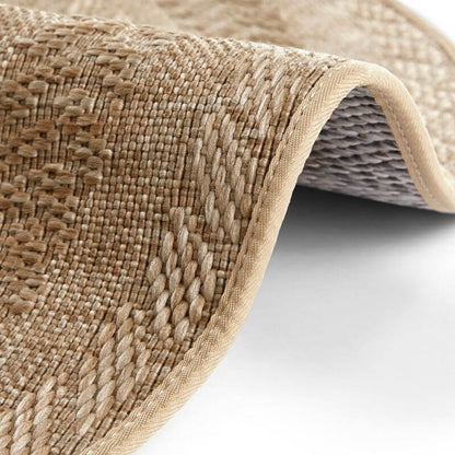 Indoor Outdoor Almendro Round Rug – Chevron Design