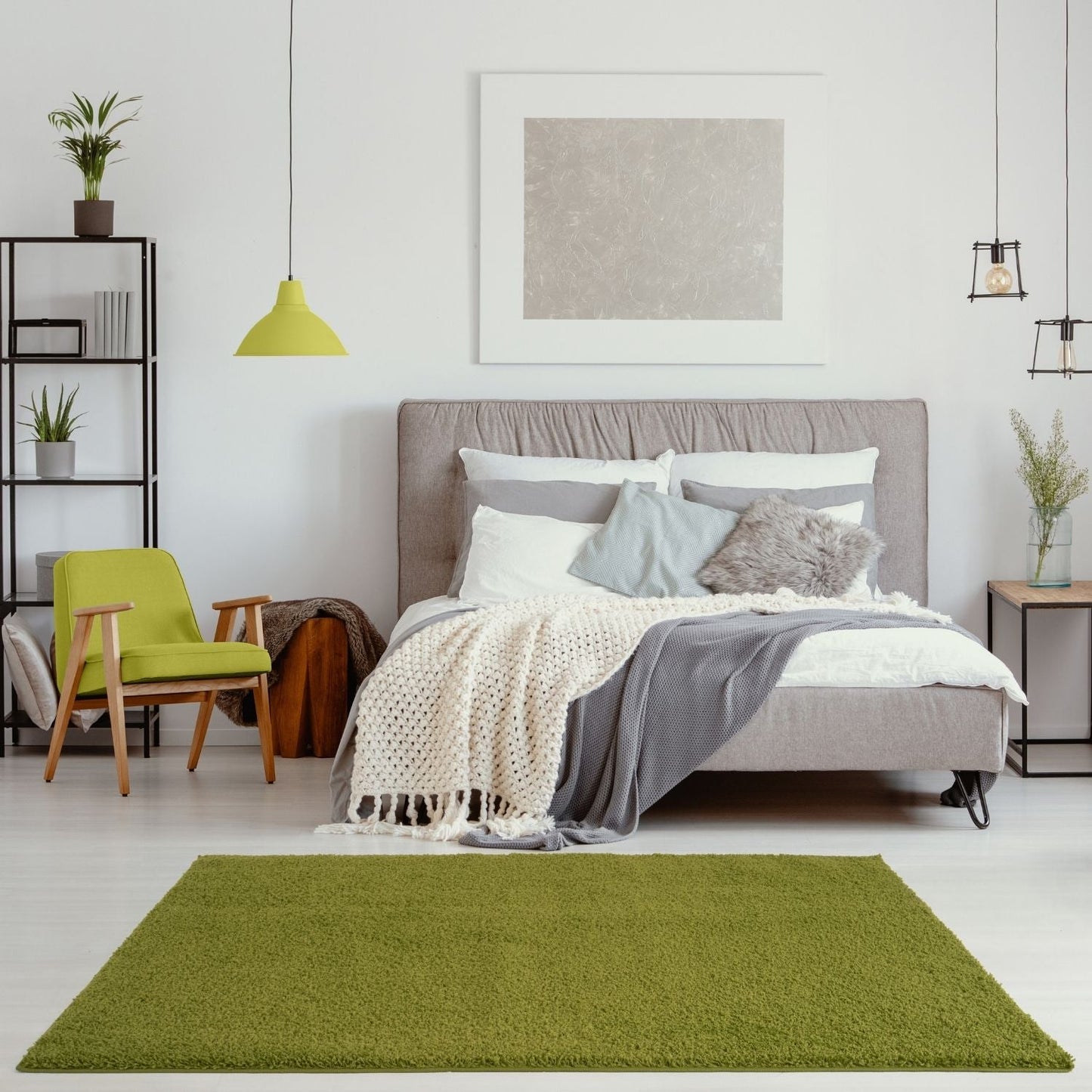 Myshaggy Solid Green Rug