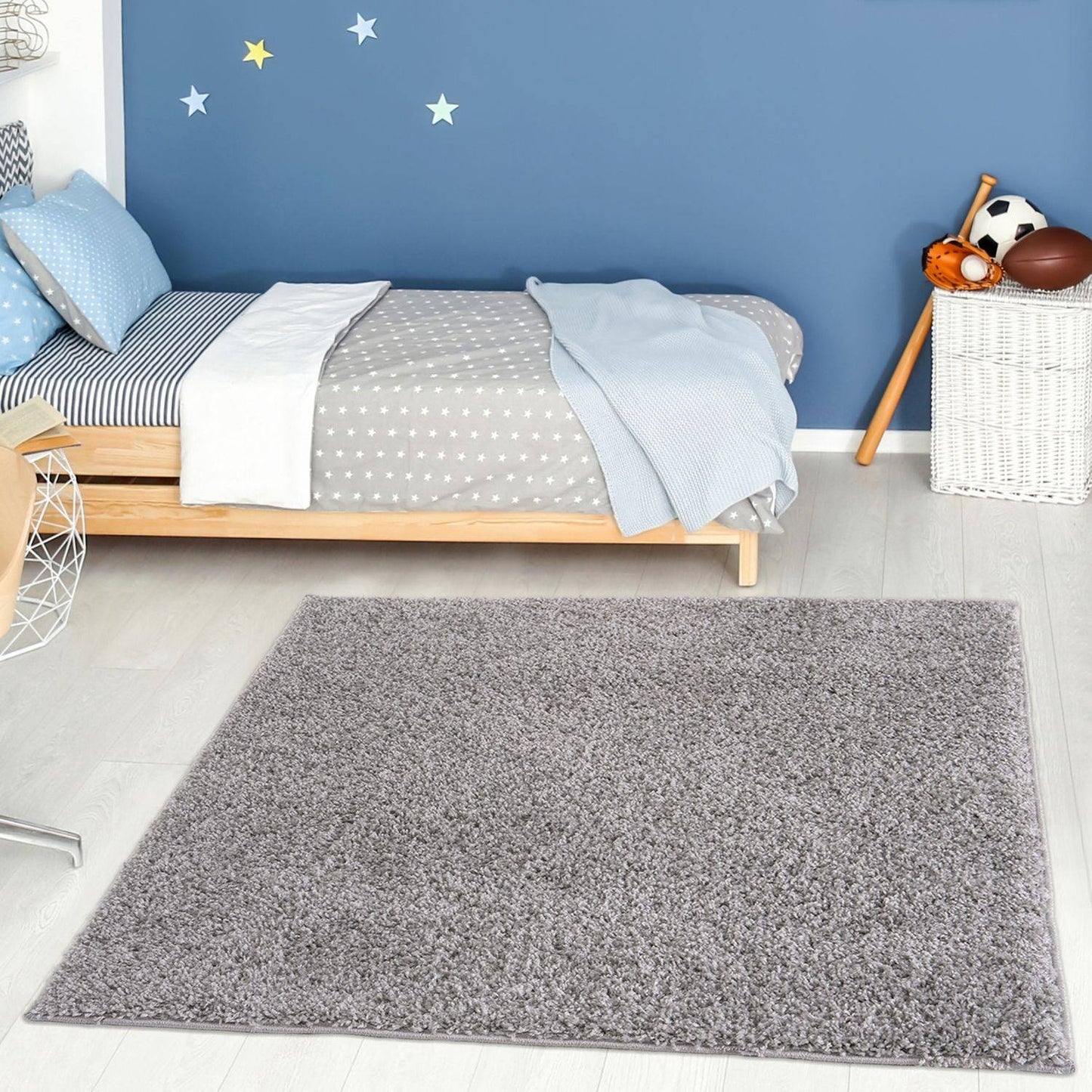 Myshaggy Solid Grey Rug