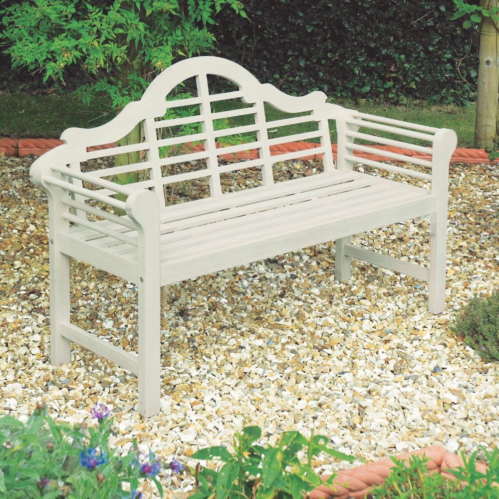 Lutyens Style Garden Bench – Sustainable Acacia Hardwood in Chestnut, White or Natural Finish
