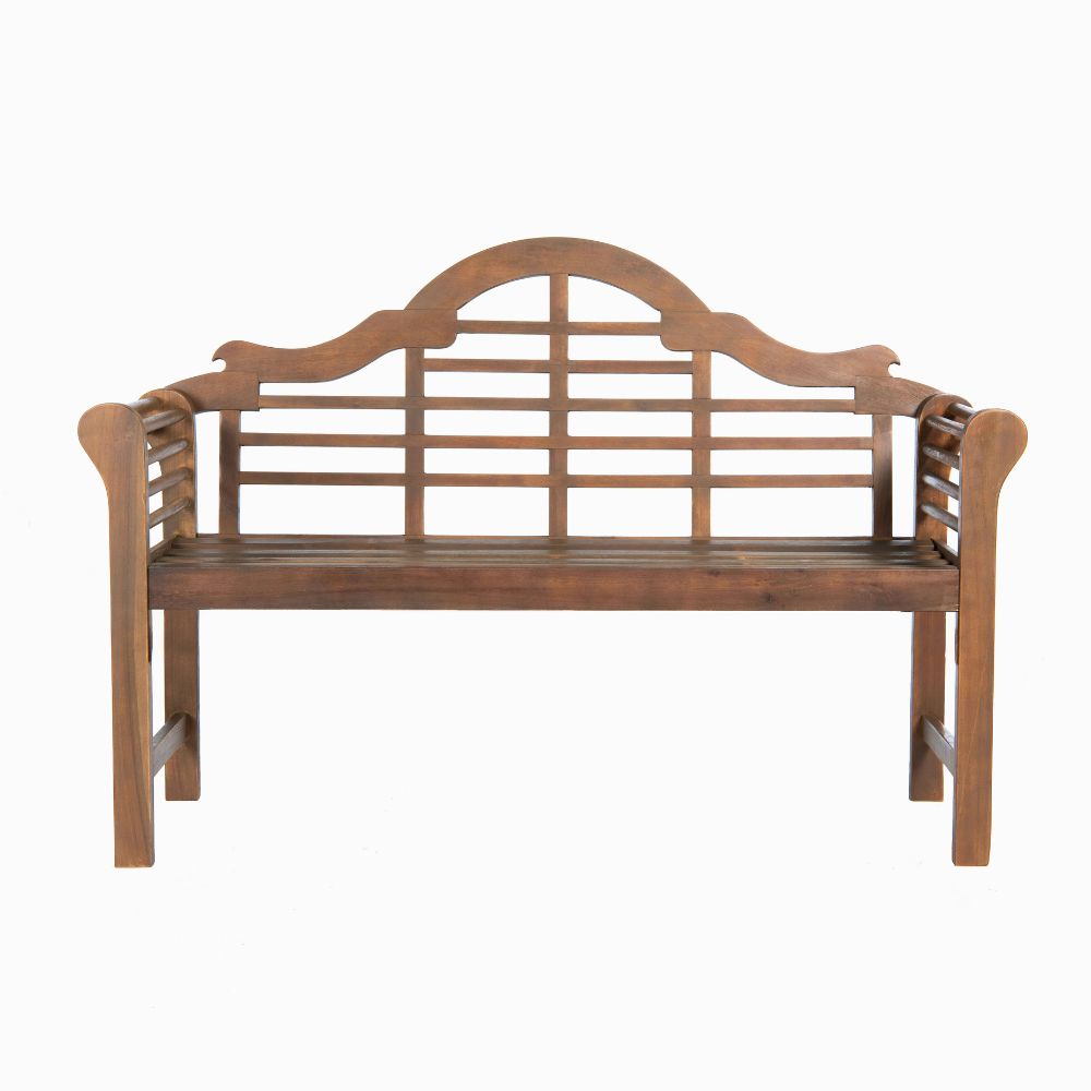 Lutyens Style Garden Bench – Sustainable Acacia Hardwood in Chestnut, White or Natural Finish