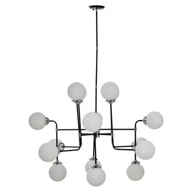 Abira Black Finish 16 Arm Statement Pendant Light