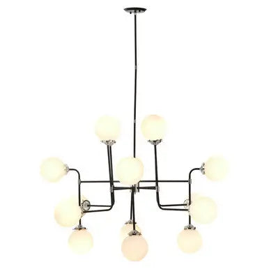 Abira Black Finish 16 Arm Statement Pendant Light
