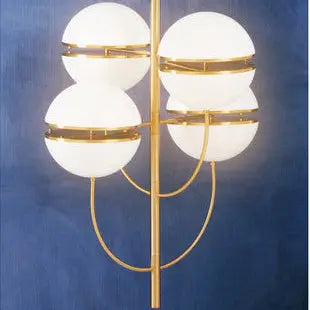 Abira Brushed Brass Finish 4 Ball Pendant Light