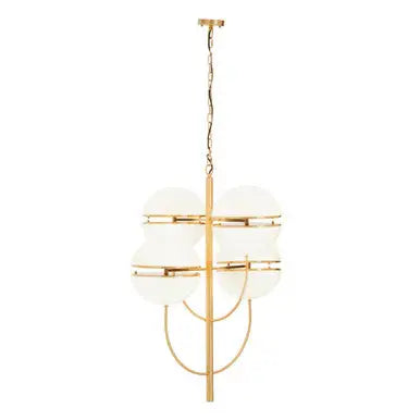 Abira Brushed Brass Finish 4 Ball Pendant Light